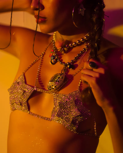 “Mermaid” Rhinestone Bralette