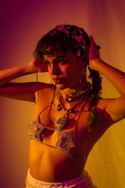 “Mermaid” Rhinestone Bralette